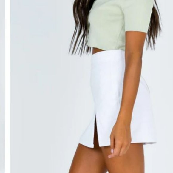 Lioness White Denim Skirt - THE LOLA MINI SKIRT WHITE - Picture 3 of 6